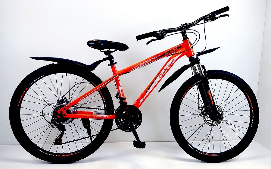 Велосипед 26" ТМ Civilane, FLIER DISC, рама 15" ORANGE/WHITE