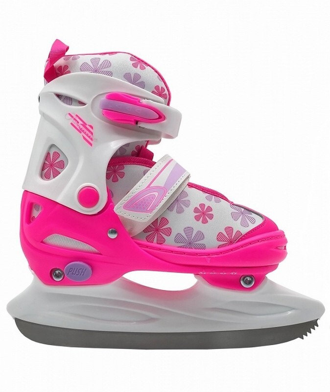 Раздвижные коньки JP Jasmin Ice бело/розовый р.38-41