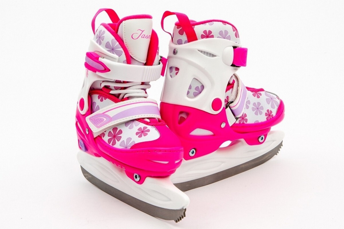 Раздвижные коньки JP Jasmin Ice бело/розовый р.38-41