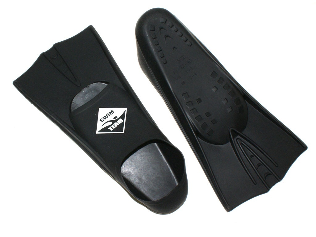 Ласты для бассейна р.45-47, SWIM TEAM, ТЕ-2737-1 (черный)